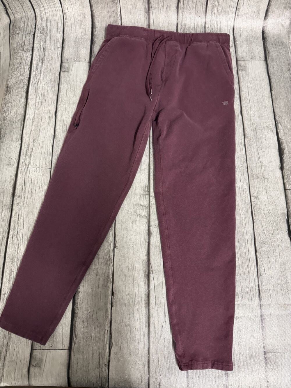 Men’s Mack Weldon Ace Sweatpants Sz XL Plum Maroon 30” Inseam Lounge Active